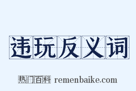 违玩反义词是什么意思的图片